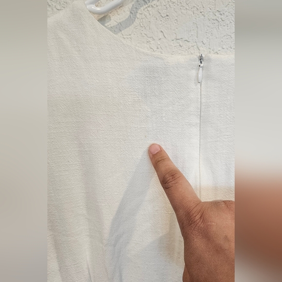 Princess Polly Adi White Linen Romper with Pockets short sleeve size 4 - Picture 4 of 8